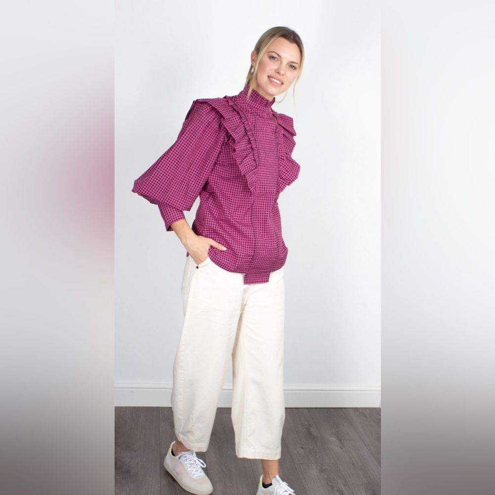 Ganni Checkered Top Size38